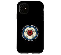 Reformed Theology Five Solas Lutheran Flower Cross Christian Case for iPhone 11