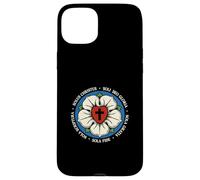 Reformed Theology Five Solas Lutheran Flower Cross Christian Case for iPhone 15 Plus