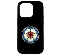 Reformed Theology Five Solas Lutheran Flower Cross Christian Case for iPhone 15 Pro
