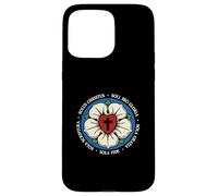 Reformed Theology Five Solas Lutheran Flower Cross Christian Case for iPhone 15 Pro Max