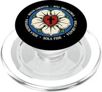 Reformed Theology Five Solas Lutheran Flower Cross Christian PopSockets PopGrip for MagSafe