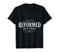 Reformed Theology John 1:13 Christian - Not By Choice Value Graphic T-Shirt, Men, Black, L