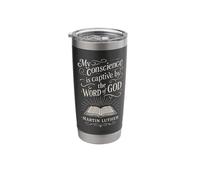Reformed Theology Quote Martin Luther Bible Scripture Design Stainless Steel Insulated Tumbler