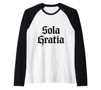 Reformed Theology Sola Gratia Calvinist Christian Design Raglan Baseball Tee