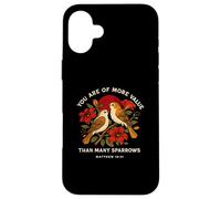 Reformed Theology Sparrow Design Inspired by Matthew 10:31 Case for iPhone 16 Plus