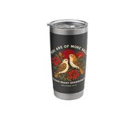 Reformed Theology Sparrow Design Inspired by Matthew 10:31 Stainless Steel Insulated Tumbler