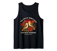 Reformed Theology Sparrow Design Inspired by Matthew 10:31 Tank Top