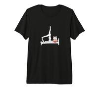 Reformer Pilates cat Eating Ramen Noodles Premium T-Shirt