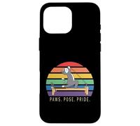 Reformer Pilates cat Lover LGBT funny animal Paws Pose Pride Case for iPhone 16 Pro Max