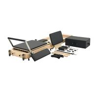 Reformer Pilates Machine Bundle with Accessories for Home and Gym, Wooden Design, Complete Reformer Pilates System