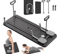 Reformly Compact Pilates Board, Pilates Reformer Set, Multi-purpose Foldable Pilates Reformer Equipment Board for Home, 5 in 1 Pilates Sliding Board for Home Workout,Fitness(Black)