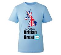 Reforms UK T-Shirt, UK Elections 2024, Make's Britain Great, Save Britain, UK Political Party, UK Flag map, UK General Elections, Gift top Light Blue