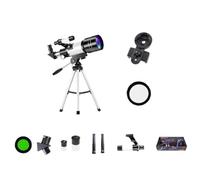 Refracting Telescope 150x with Adjustable Tripod, Smartphone Adapter and Lunar Filter - Ideal for Stargazers and Astronomy Beginners