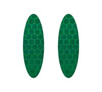 Refractive Diamond Stickers Oval Flat, Green, Set of 2