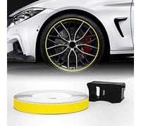 Refractive Wheel Trim with Applicator Tool for Car Wheels, Yellow
