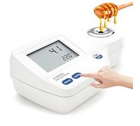 Refractometer 0-85% Sugar Meter, Digital Dual-Display with ATC & Temperature Sensor, IP65 Waterproof Food Grade Tester for Honey, Juice, Jam, 0.1% Accuracy, Portable Case