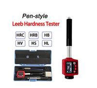 Refractometer, Pen-Type Portable Leeb Hardness Tester，Digital Metal Hardness Tester for Stainless Steel Range HRC Hrb Hb Hl Hv Hs Durometer(Rosso)