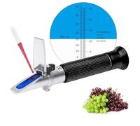 Refractometer, Wine Refractometer Brewing Measuring Sugar Content in Original Grape Juice & Predicting Wine Alcohol 0-40% Alcohol 0-25%