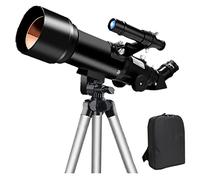 Refractor Astronomical Telescope with Backpack, Christmas Telescope for Kids and Astronomy Beginners,Astronomical,50-100mm Caliber Great Astronomy Gift for Kids and Beginners good (Black F)