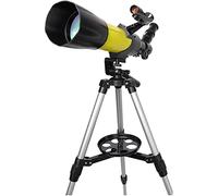 Refractor Telescope for Kids and Beginners, 300mm Focal Length, 7mm Eyepiece, Adjustable Tripod, Ideal for Stargazing and Astronomy Exploration