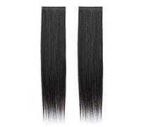 Refrescante 20"/50cm Straight Hair Extensions Straight Hairpieces Long Straight 2 PCS Set Clip In Hair Extensions Real Human Hair Black Brown Adjustable