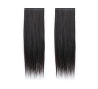 Refrescante 20"/50cm Straight Hair Extensions Straight Hairpieces Long Straight 2 PCS Set Clip In Hair Extensions Real Human Hair Black Brown Adjustable