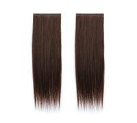 Refrescante 20"/50cm Straight Hair Extensions Straight Hairpieces Long Straight 2 PCS Set Clip In Hair Extensions Real Human Hair Black Brown Adjustable