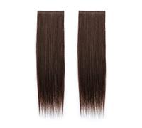 Refrescante 20"/50cm Straight Hair Extensions Straight Hairpieces Long Straight 2 PCS Set Clip In Hair Extensions Real Human Hair Black Brown Adjustable