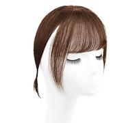 Refrescante Bangs Clip In Hair Extensions Real Human Hair Fringe With Temples Hairpieces For Women Clip On Air Bangs Flat Bangs Black Hair Extension Adjustable