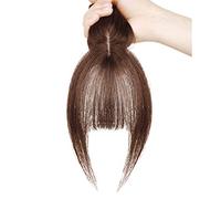 Refrescante Bangs Clip In Hair Extensions Real Human Hair Fringe With Temples Hairpieces For Women Clip On Air Bangs Flat Bangs Black Hair Extension Adjustable