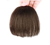 Refrescante Bangs Hair Clip Extension French Bang Clip In Thick Natural Full Front Neat Bangs Straight Fringe Bang With Temples One Piece Hairpiece Black Adjustable