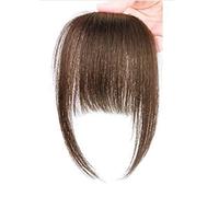 Refrescante Bangs Hair Clip Extension French Bang Clip In Thick Natural Full Front Neat Bangs Straight Fringe Bang With Temples One Piece Hairpiece Black Adjustable
