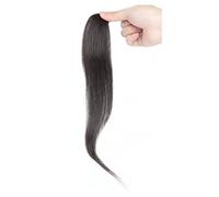 Refrescante Bangs Hair Extensions Side Bangs Clip In Hair Extensions Real Human Hair Long Side Air Bangs Wavy Curly Clip In Bangs (12"/30cm,Black) Adjustable