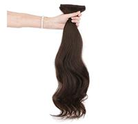 Refrescante Black Hair Extensions For Women Long Wavy Clip In Hair Extensions Real Human Hair 5 PCS Clip In Long Soft Glam Waves Thick Hairpieces (20"/50cm) Adjustable