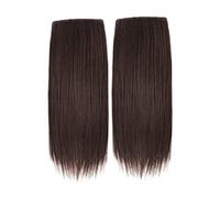 Refrescante Brown 2 Pack 6"/15cm Short Thick Hairpieces Real Human Hair Adding Extra Hair Volume Clip In Hair Extensions Hair Topper For Thinning Hair Women Adjustable