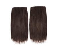 Refrescante Brown 2 Pack 6"/15cm Short Thick Hairpieces Real Human Hair Adding Extra Hair Volume Clip In Hair Extensions Hair Topper For Thinning Hair Women Adjustable