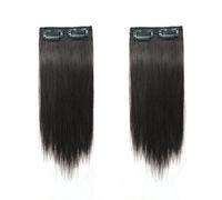 Refrescante Clip In Hair Extensions Real Human Hair 2 Packs 10"/25cm Thick Fluffy Clip In Hairpieces Black Hair Extensions For Thinning Hair Women Adjustable