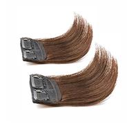 Refrescante Clip In Hair Extensions Real Human Hair 2 Packs 10"/25cm Thick Fluffy Clip In Hairpieces Black Hair Extensions For Thinning Hair Women Adjustable
