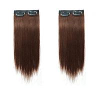 Refrescante Clip In Hair Extensions Real Human Hair 2 Packs 10"/25cm Thick Fluffy Clip In Hairpieces Black Hair Extensions For Thinning Hair Women Adjustable