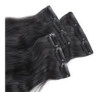 Refrescante Dark Brown Hair Extension Long Wavy 24"/60cm 3 PCS Clip In Hair Extensions Real Human Hair Natural Fluffy Curly Wavy Hair Extensions Hairpieces Adjustable
