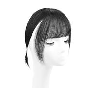 Refrescante Hairpieces For Woman Real Human Hair Toppers For Women With Bangs 360° Hair Topper For Thinning Hair Top Hair Pieces Natural Black 10"/25cm Adjustable