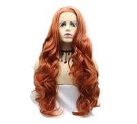 Refrescante Lace Front Wig Big Curly Wavy Synthetic Wigs For Girls Daily Use Headband Wig Deep Wave Synthetic Wigs Breathable,Easy To Wear Adjustable