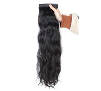 Refrescante Long Curly Clip In Hair Extensions Real Human Hair 5 PCS 20"/50cm Wavy Brown Clip In Hair Extensions For Woman Long Curly Wigs Adjustable