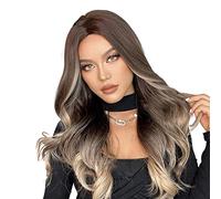 Refrescante Long Curly Wigs Synthetic Headband Wig Temperament Long Wave Hair Wig With Bangs For Women's Daily Wear Cosplay 60cm/24in Adjustable