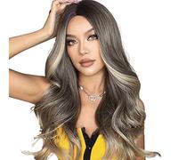Refrescante Long Curly Wigs Synthetic Headband Wig Temperament Long Wave Hair Wig With Bangs For Women's Daily Wear Cosplay 60cm/24in Adjustable