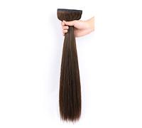 Refrescante Long Straight Wigs Straight Hair Extension Straight Clip In Hair Extensions Real Human Hair Long Black Hair Extensio (5 PCS,20"/50cm) Adjustable
