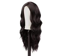 Refrescante Loose Wavy Wigs Lace Front Wigs With Middle Bangs Fashion Soft Headband Wig Synthetic Wigs For Women (65cm/26in) Free Hairnet Adjustable