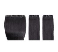 Refrescante Straight Clip In Hair Extensions Real Human Hair Black Hair Extensions Traceless Long Straight Hair Extensions 20"/50cm 0.3lb/130g 3 PCS Adjustable