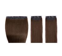 Refrescante Straight Clip In Hair Extensions Real Human Hair Black Hair Extensions Traceless Long Straight Hair Extensions 20"/50cm 0.3lb/130g 3 PCS Adjustable