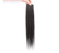 Refrescante Straight Wig Long Black Straight Hair Extensions 20"/50cm Straight 3 PCS Set Thick Clip In Hair Extensions Real Human Hair Hair Extensions Black Adjustable